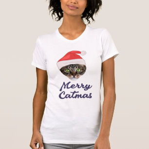 Camiseta Catmas de feliz, Convite para Papai Noel de Natal