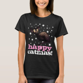 Camiseta Catmas feliz! - Gato engraçado do Natal da mulher