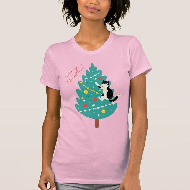 Camiseta Catmas feliz - Uma Escala de Natal Puro (Frente)