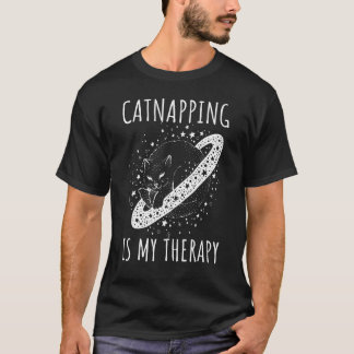 Camiseta Catnapping is my therapy sleeping dreaming cosmic 