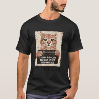 Camiseta Catnip Fez-Me Fazê-Lo Camuflar Donos De Gatos Engr