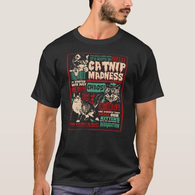 Camiseta Catnip Madness Cute Kitten Cat Lover Gift Cat Owne (Frente)