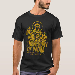 Camiseta Catolicismo Ouro St. Antônio de Pádua Cristão Sa