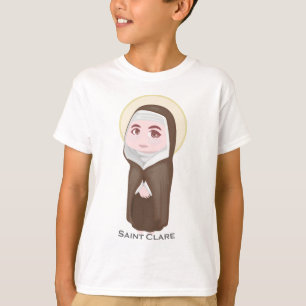 Camiseta Católico bonito de Clare do santo