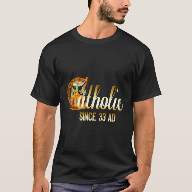 Camiseta Católico desde 33 Ad Crucifix Jesus missa eucarist (Frente)