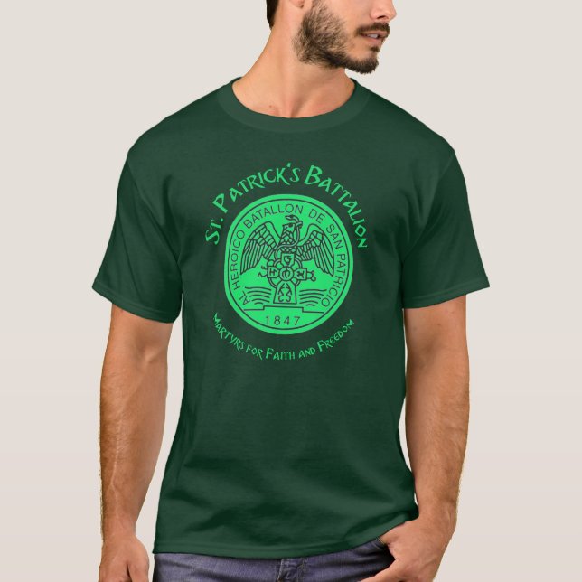 Camiseta Católico do Batalhão de São Patrício de São Patríc (Frente)