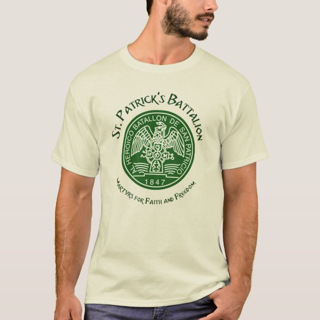Camiseta Católico do Batalhão de São Patrício de São Patríc (Frente)