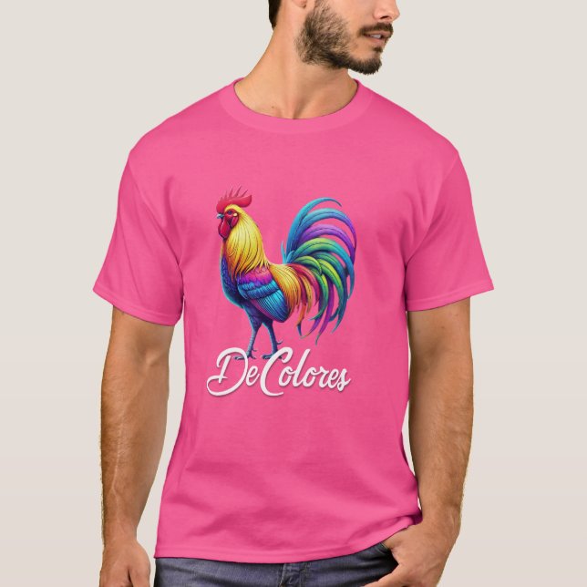 Camiseta Católico Galo Arco-íris Cursillo DeColores (Frente)