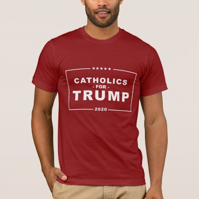 CAMISETA CATÓLICOS PARA A TRUMP 2020 (Frente)