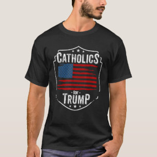 Camiseta Católicos para Trump Tradicional Conservador Trump