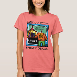 CAMISETA CATÓLICOS QUE VOTAM OBAMA