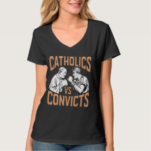 Camiseta Católicos vs Convictos Citação Engraçada Para Sas