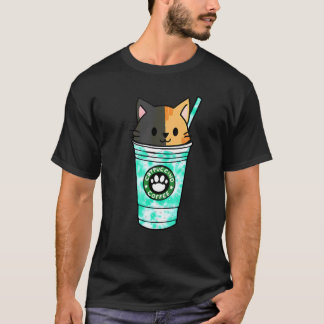 Camiseta Catpuccino Gato Trocadilho Gato  Dia do Gato Dia d