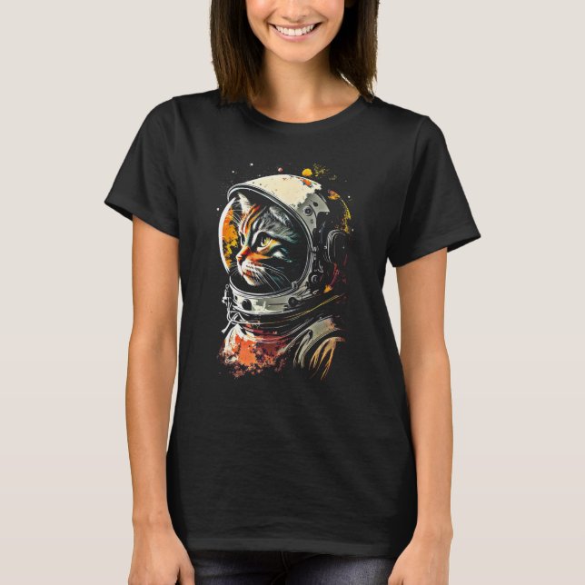 Camiseta Catronaut Cat Astronaut space cat (Frente)
