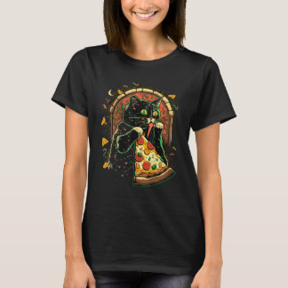 Camiseta Cats And Pizza Funny Design Cat Lovers Pizza Lover