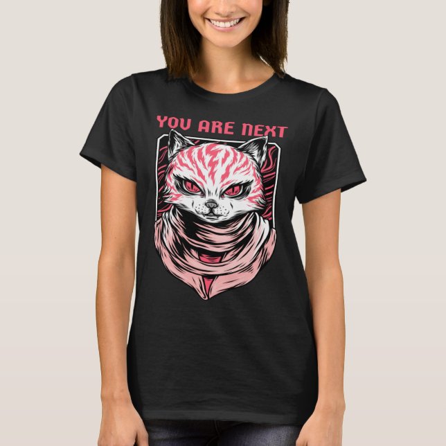 Camiseta Cats Are Evil  Demon Kitty  You Are Next (Frente)