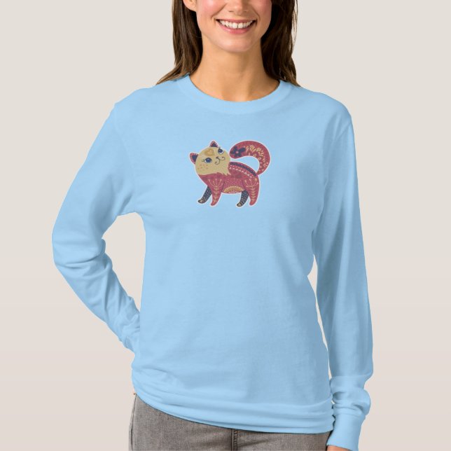 Camiseta Cats are my Favorite Longsleeve Women's T-Shirt (Frente)