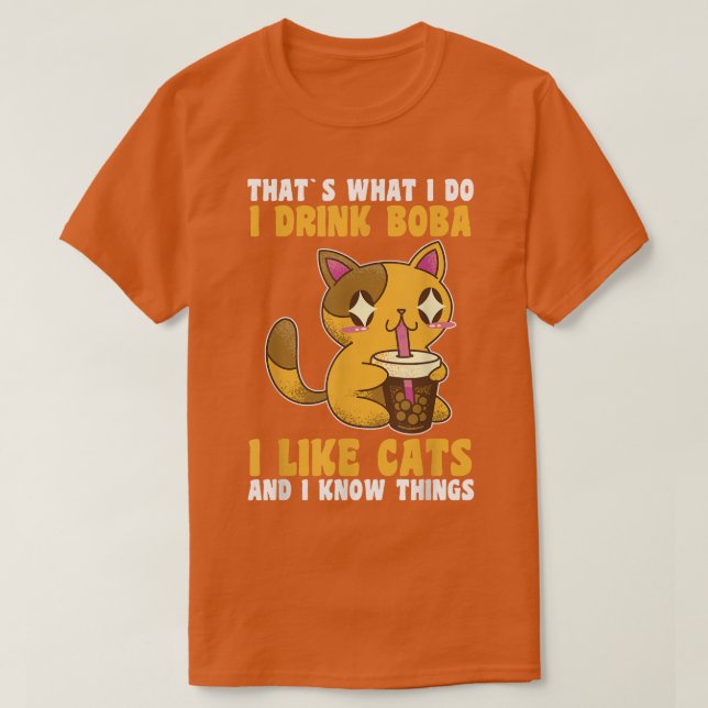 Camiseta Cats Boba Tea Bubble Tea (Frente do Design)