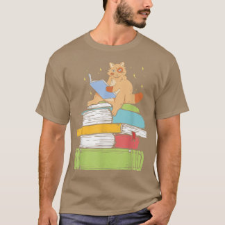 Camiseta Cats Book Lover Reading Books Cat Library Book Rea