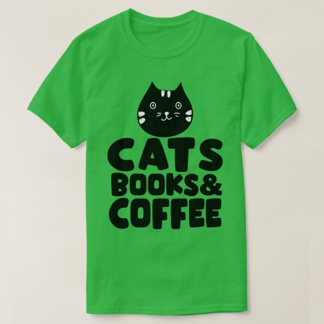 Camiseta Cats Books Café1 (Frente do Design)