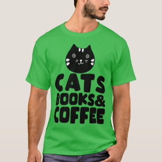 Camiseta Cats Books Café1