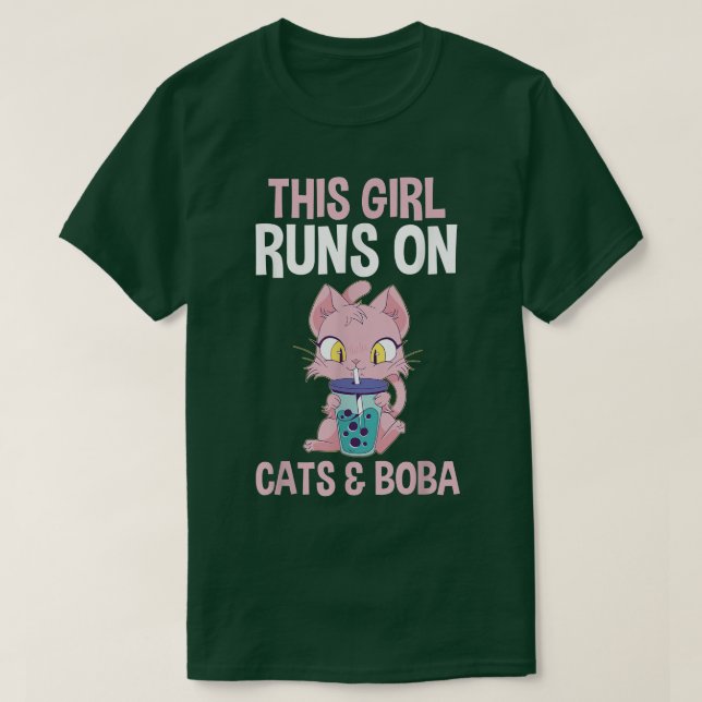 Camiseta Cats Bubble Tea 712 (Frente do Design)