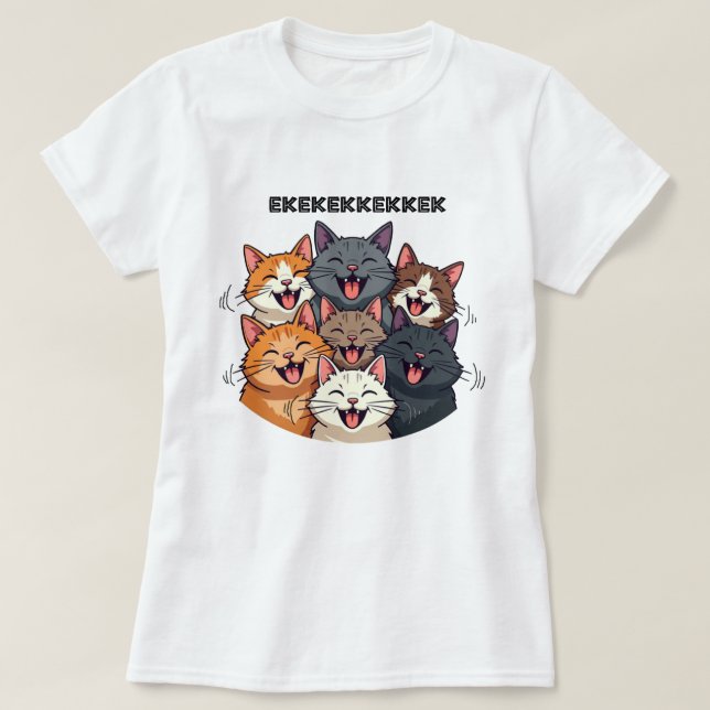 Camiseta Cats chattering, chirping, ekekek (Frente do Design)