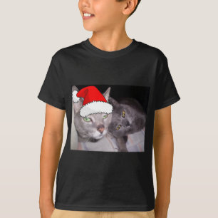 Camiseta Cats de Cinza Azul Russo Natal