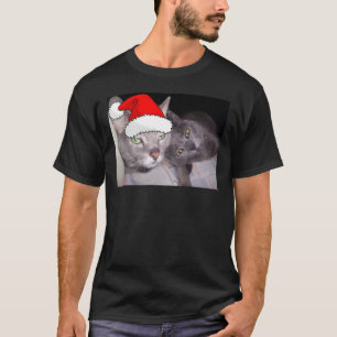 Camiseta Cats de Cinza Azul Russo Natal