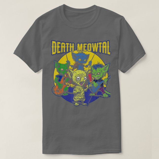 Camiseta Cats de Metal Mortal (Frente do Design)