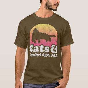 Camiseta Cats e Cambridge, MÃE Cat e Massachusetts T-Shi