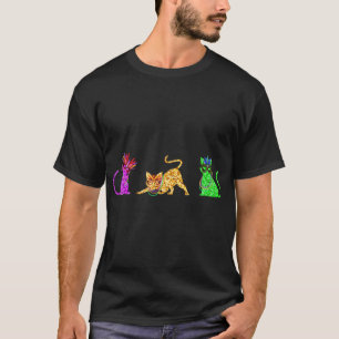 Camiseta Cats Mardi Gras Silhouette, Carnaval de Nova Orlea
