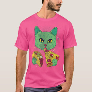 Camiseta Cats Pizza Wild Astronaut - Astral Cosmic Design F