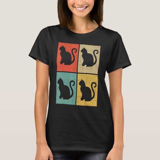 Camiseta Cats Retro Vintage 70s 80s Style (Frente)