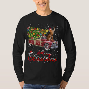 Camiseta Cats Rides Red Truck Natal Pajama