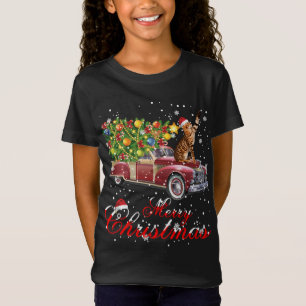 Camiseta Cats Rides Red Truck Natal Pajama