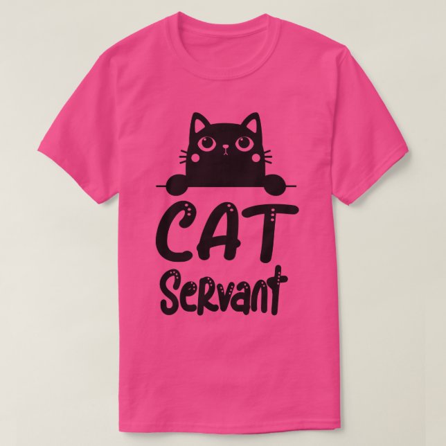 Camiseta Cats Service Funny Motif Cat Proprietários (Frente do Design)