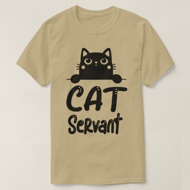 Camiseta Cats Service Funny Motif Cat Proprietários (Frente do Design)