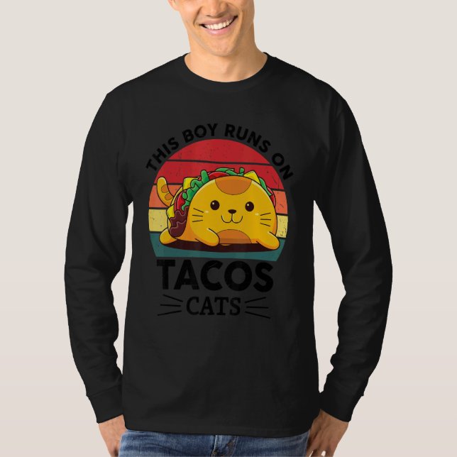 Camiseta Cats Taco Mexican  TacoCats for Boys Kids Cinco De (Frente)