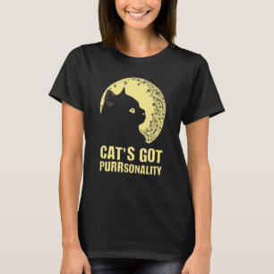 Camiseta Cat's tem Pursonalidade Cat Sayings Kitten Cotes