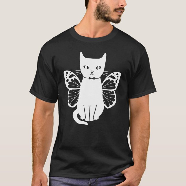 Camiseta Cats With Butterflies Cute Cats Cat  I Cute Cat (Frente)