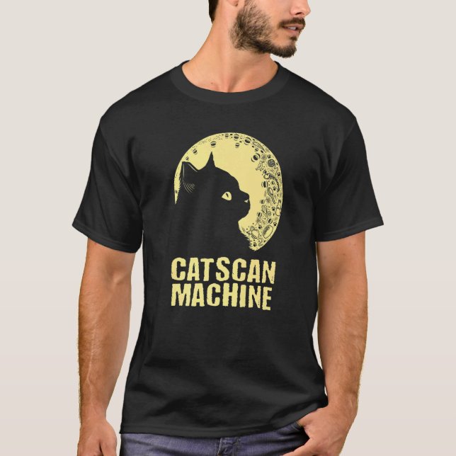 Camiseta Catscan Machine Cat   Kitten Humor Medical Staff (Frente)