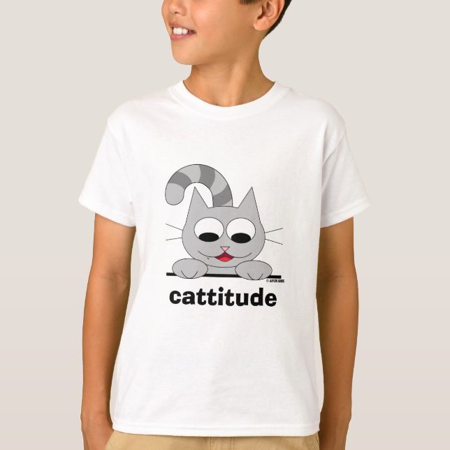 Camiseta Cattitude Amante de Gato Original (Frente)