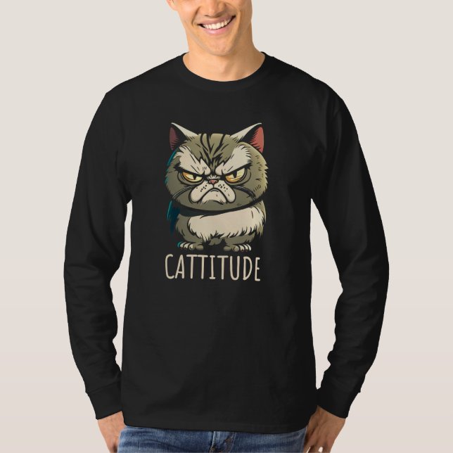 Camiseta Cattitude Cat Attitude Annoyed (Frente)