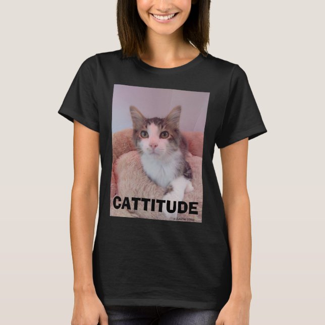 Camiseta CATTITUDE Gato Ragdoll GIZMO (Frente)