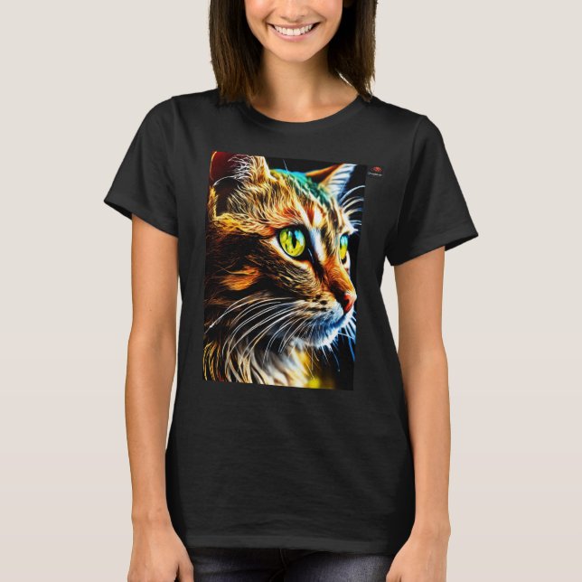 Camiseta Cattitude No Ponto, Mantenha-Se Pawsitivo (Frente)