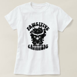 Camiseta Cattitude Pawtiva Gato Sortudo Maneki Neko Positiv