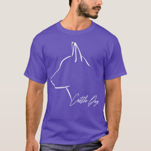 Camiseta Cattle Perfil cão Cachorro mães amigos familiares