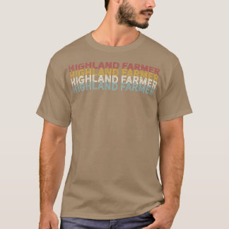 Camiseta Cattle  Vintage Cow Highland Farmer 