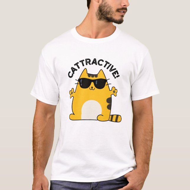 Camiseta Cattrative Funny Attrative Cat Pun (Frente)
